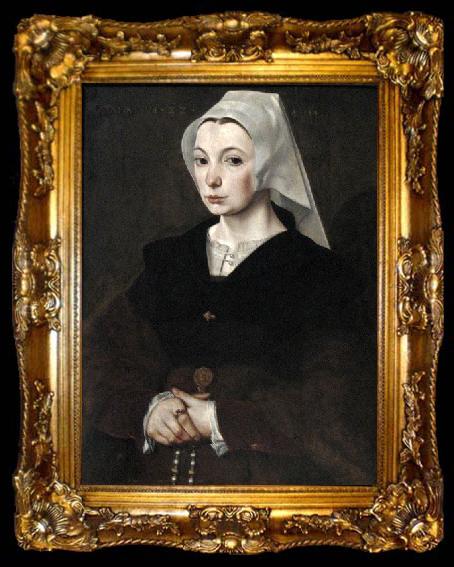 framed  Master of the Legend Portrait of a young woman, ta009-2